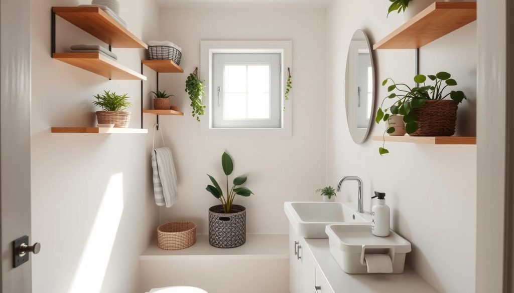 small bathroom decluttering