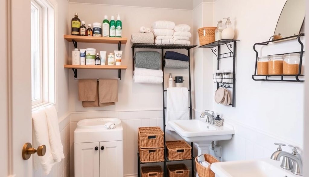 small bathroom storage solutions