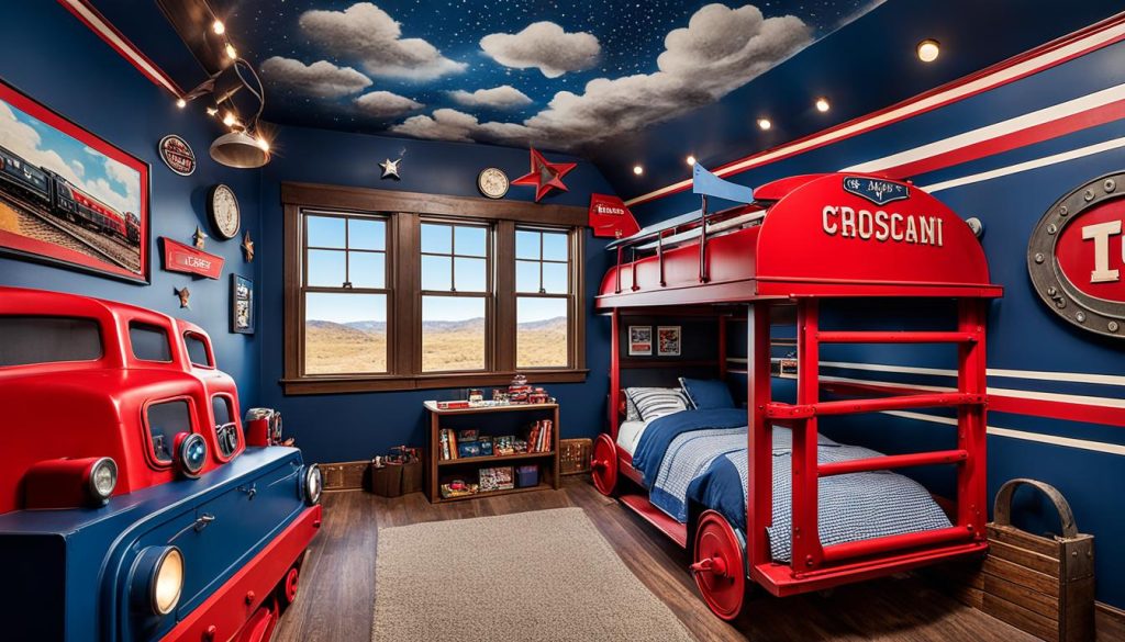 train-inspired kids rooms