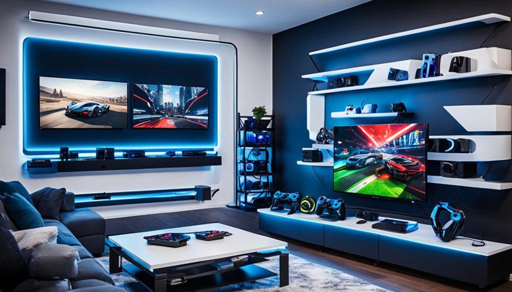 video game room setup