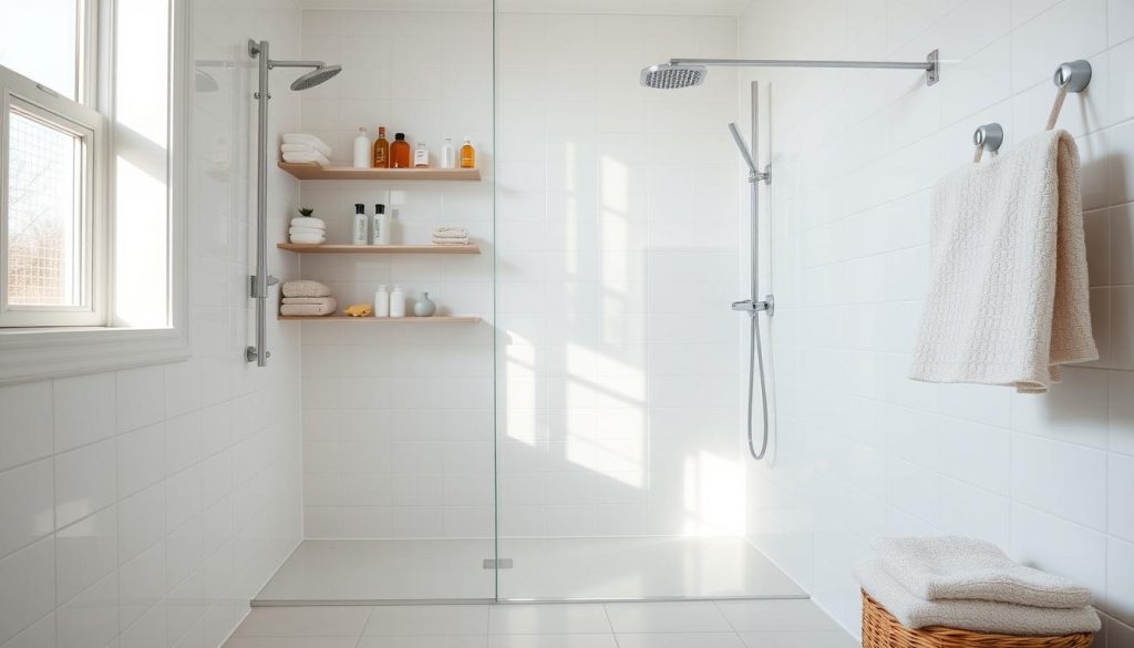 Assessing shower space for storage