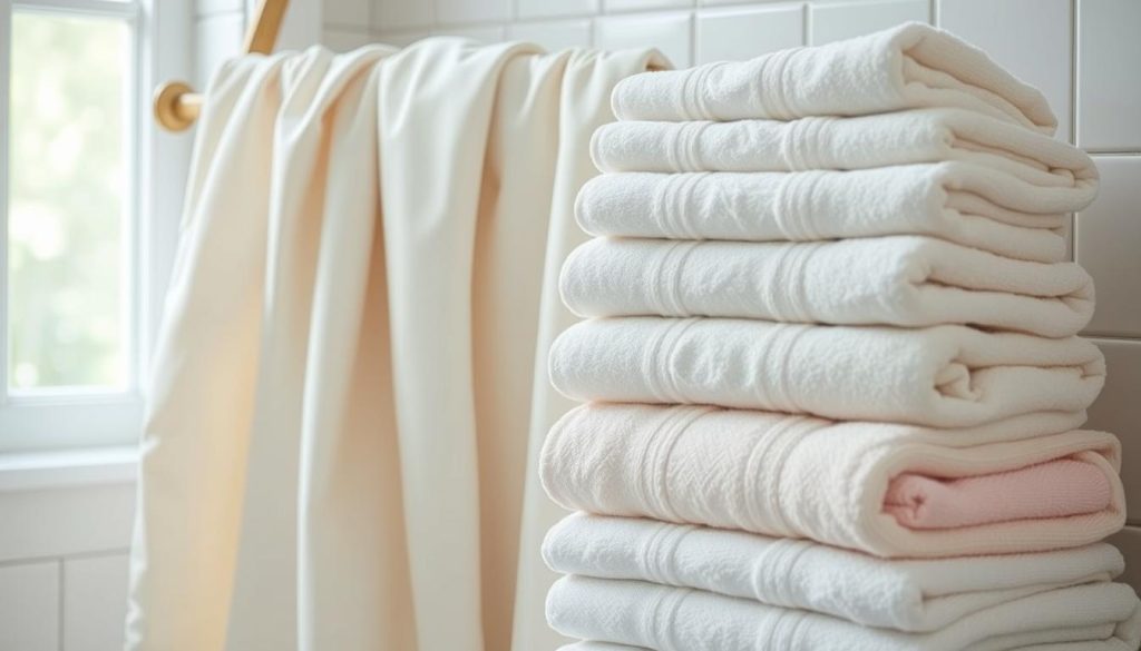 Bath sheets and standard bath towels