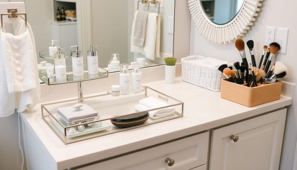 Bathroom vanity organization hacks