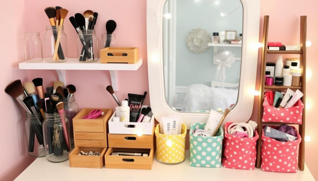 Budget-friendly vanity storage hacks