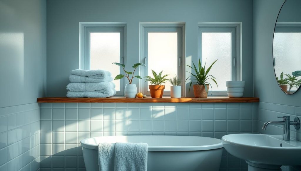 Calming bathroom color palettes