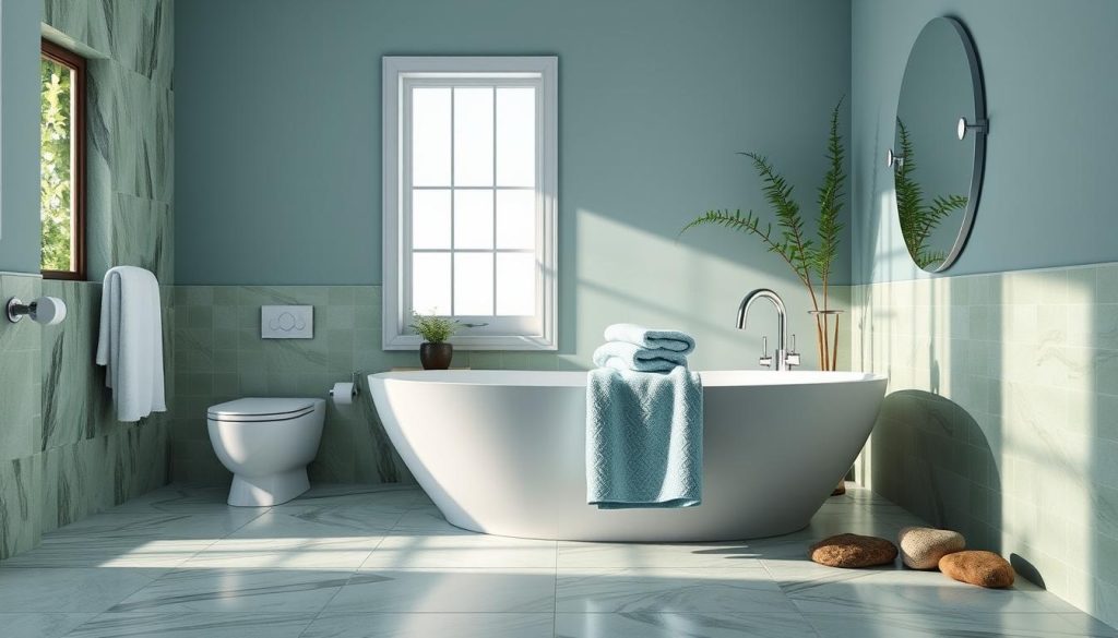 Color coordination in bathroom design