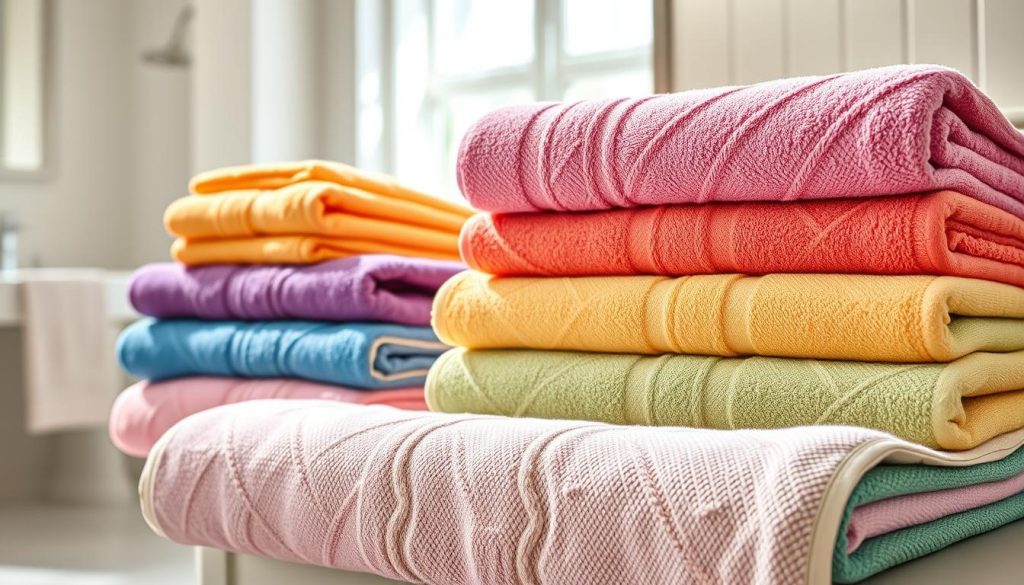 Color vibrancy in Egyptian cotton towels