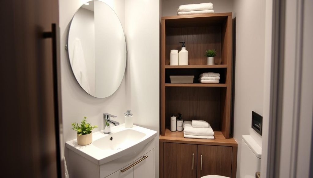 Compact vanity solutions for tiny bathrooms