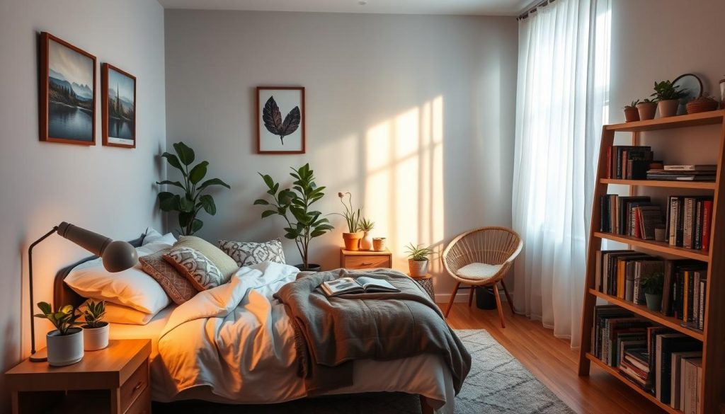 Cozy bedroom atmosphere