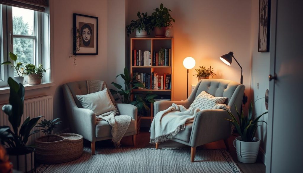 Cozy corner in a small bedroom