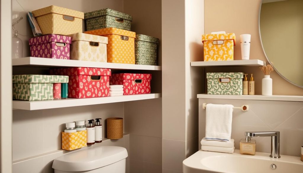 Creative bathroom storage boxes