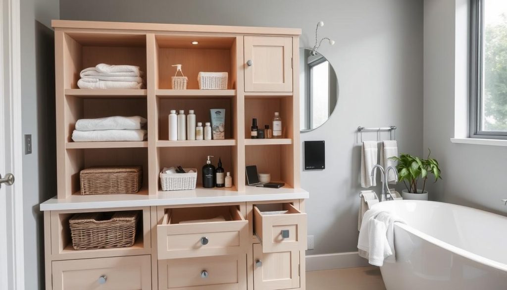 Creative storage ideas for DIY bathroom vanities