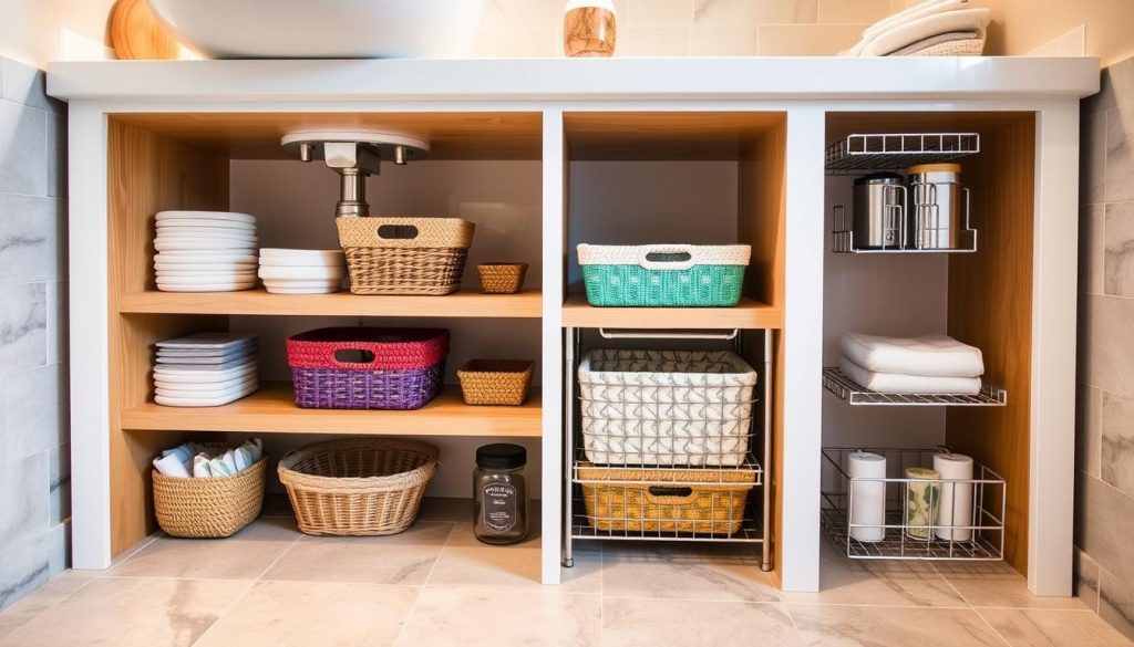 Custom under sink shelving solutions