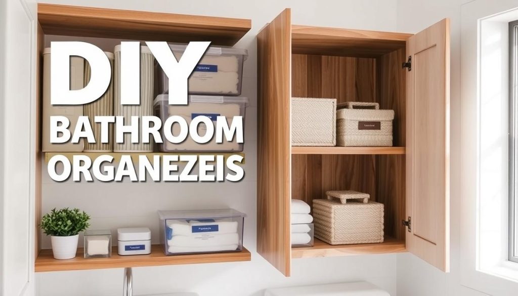 DIY bathroom cabinet organizers