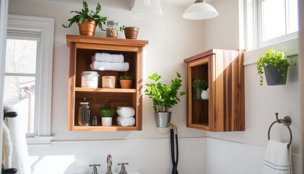 DIY bathroom cabinets