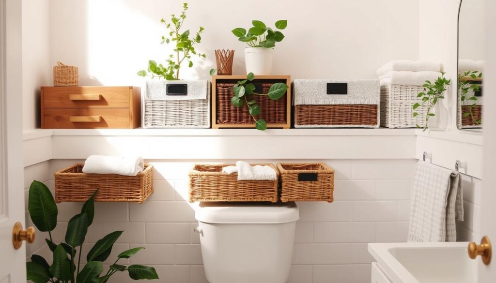 DIY bathroom organizers