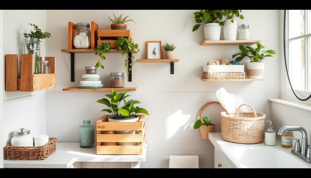 DIY bathroom storage containers