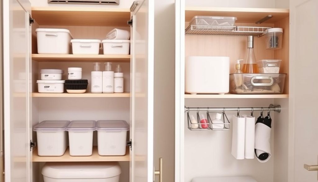 DIY cabinet organizers for storage hacks