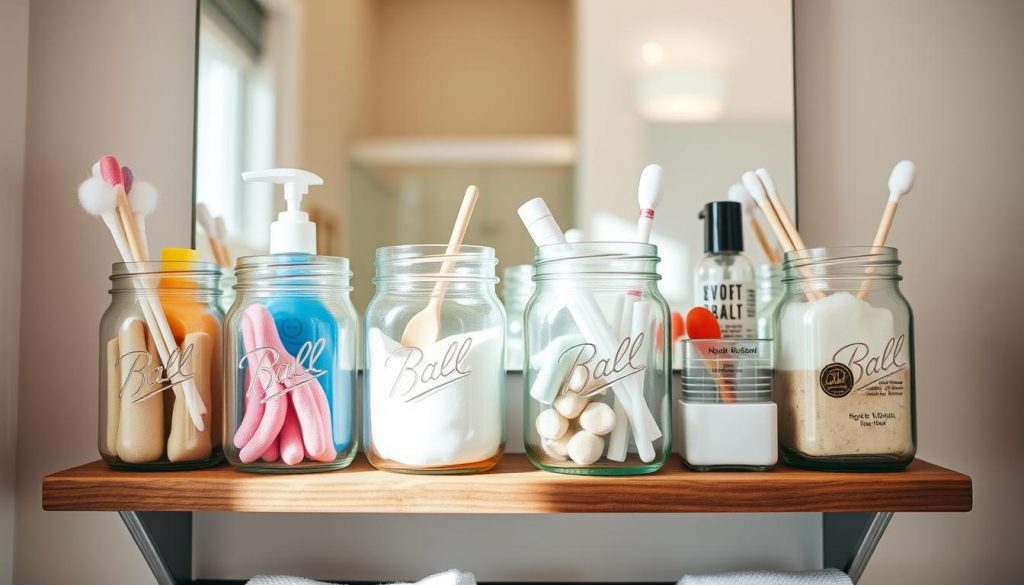 DIY mason jar organizers