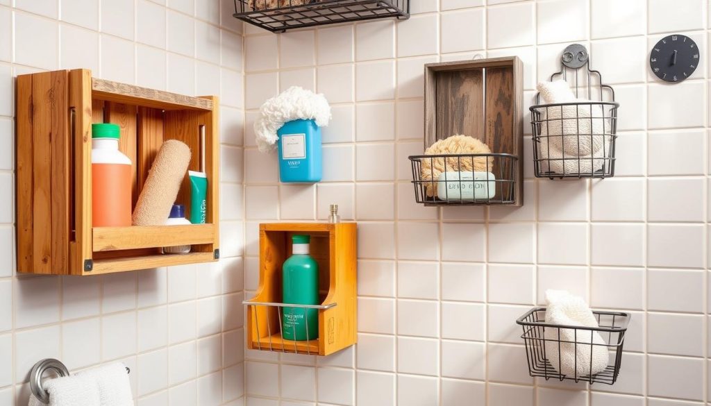 DIY shower organizers