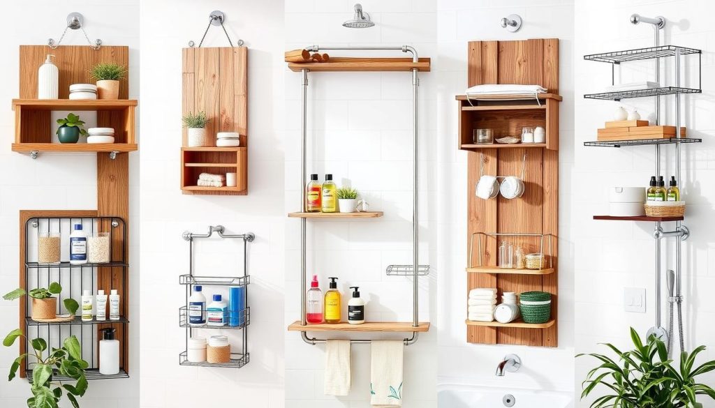 DIY shower rack ideas for bathroom organization