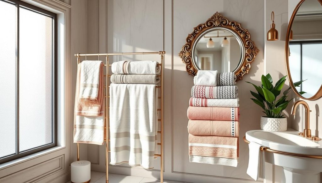 Egyptian cotton towel sets for bathroom decor