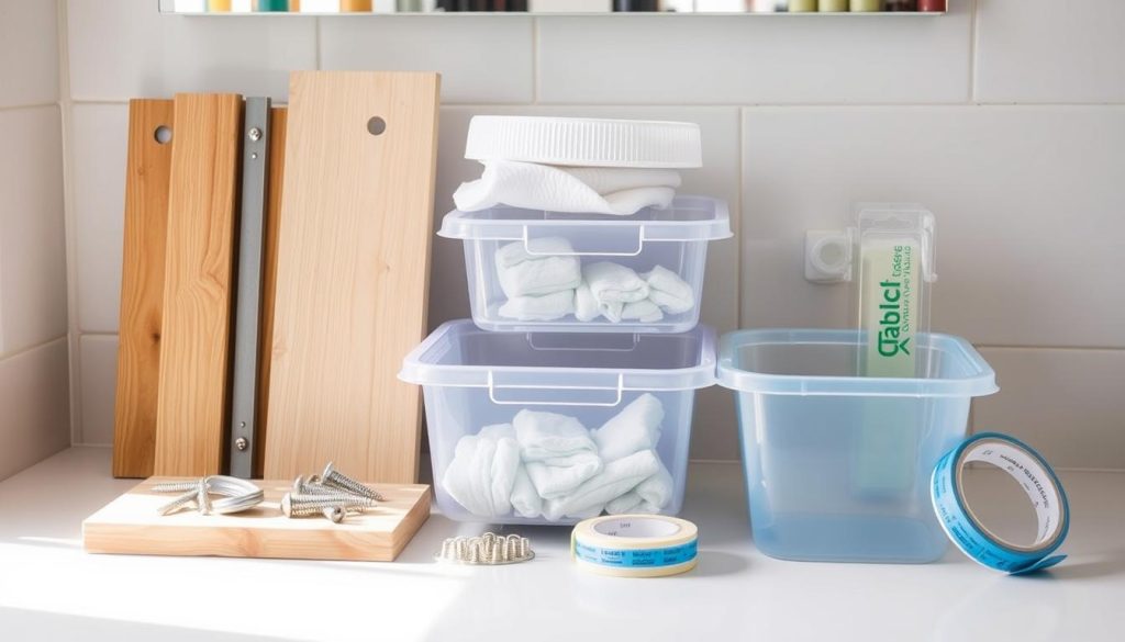 Essential materials for DIY shower racks