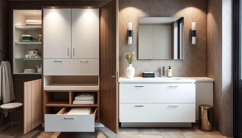 Hidden bathroom storage solutions