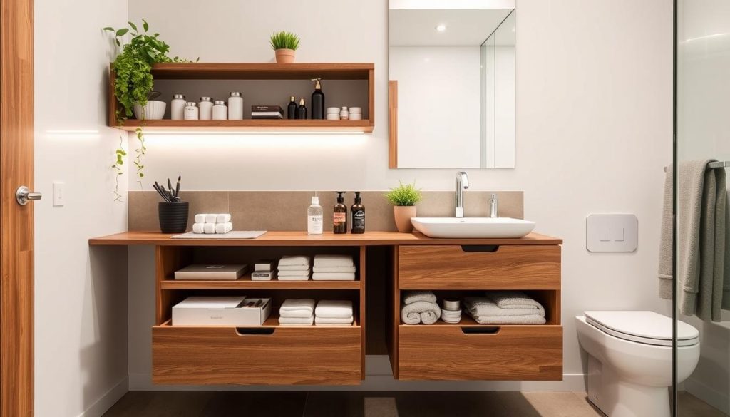 Innovative bathroom organization solutions