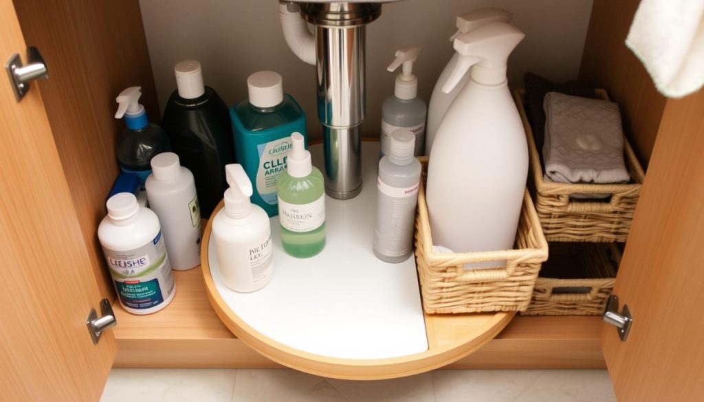 Lazy Susan sink organization hacks