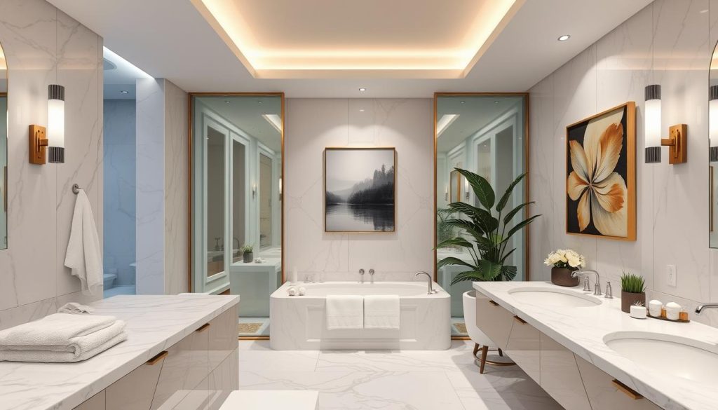 Luxury bathroom decor with personal touches