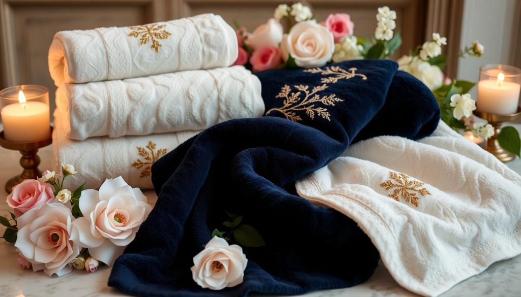 Luxury towels as wedding gifts