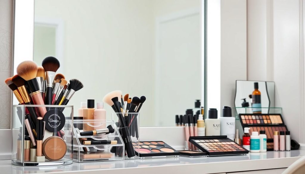 Makeup vanity organization