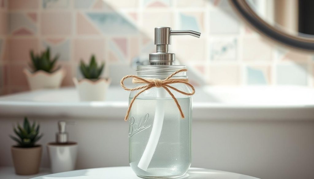 Mason jar soap dispenser