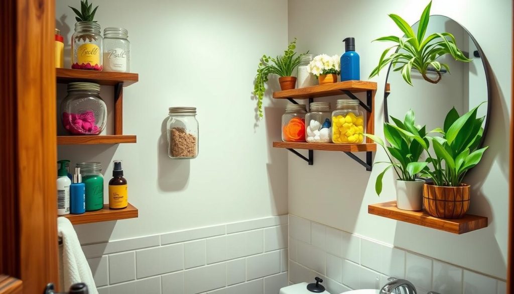 Mason jar storage ideas for small bathrooms