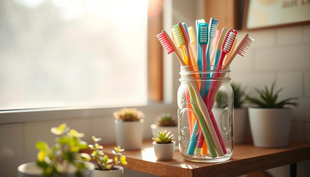 Mason jar toothbrush holder