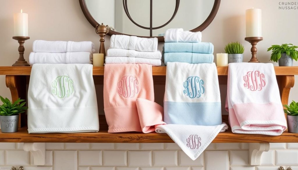 Monogrammed towel sets