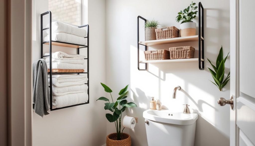 Over-the-toilet storage solutions