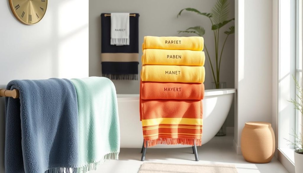 Personalized bathroom towel color combinations