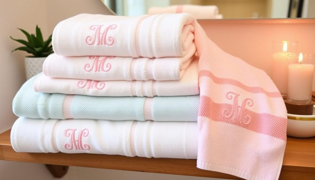 Personalized towels with monogram