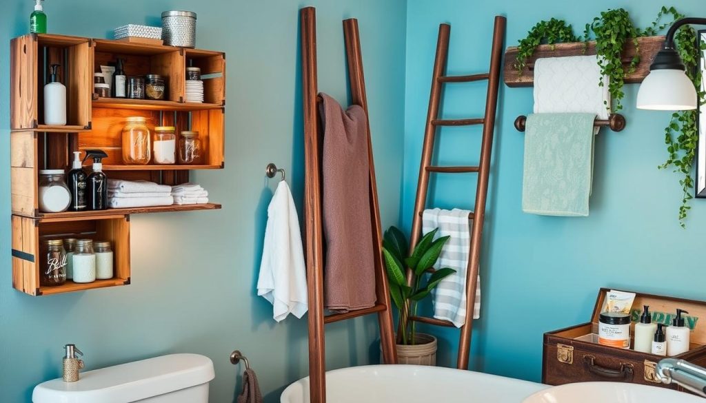 Repurposed bathroom storage ideas