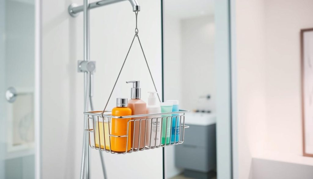 Shower caddies for bathroom organization