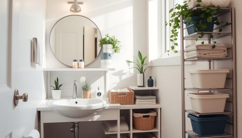 Small bathroom storage hacks