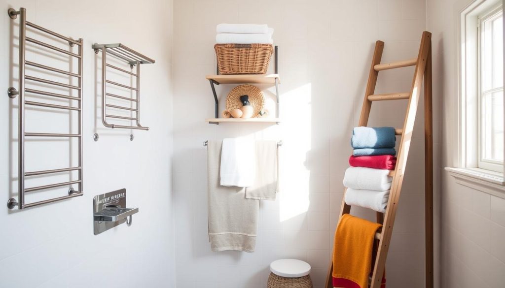 Space-saving bathroom towel storage solutions