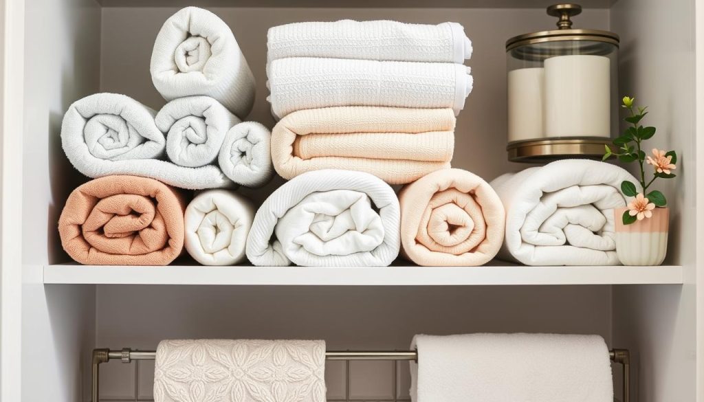 Space-saving roll technique for towels