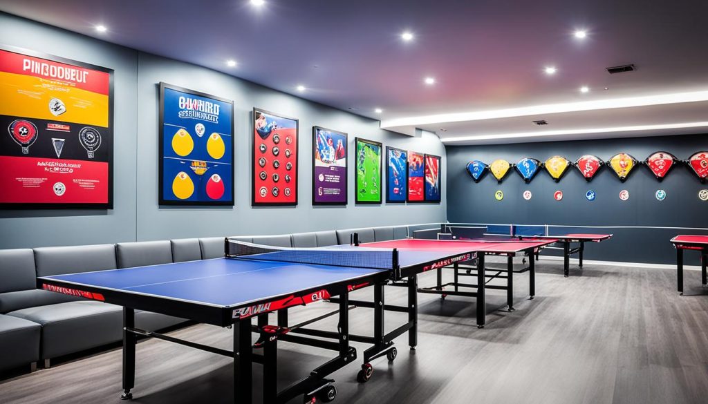 Table tennis in recreational space