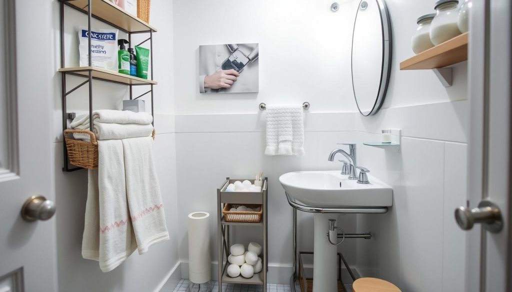 Tiny bathroom storage solutions