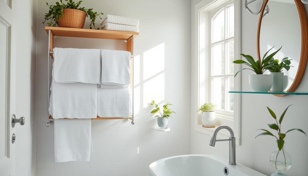 Towel care and bathroom organization