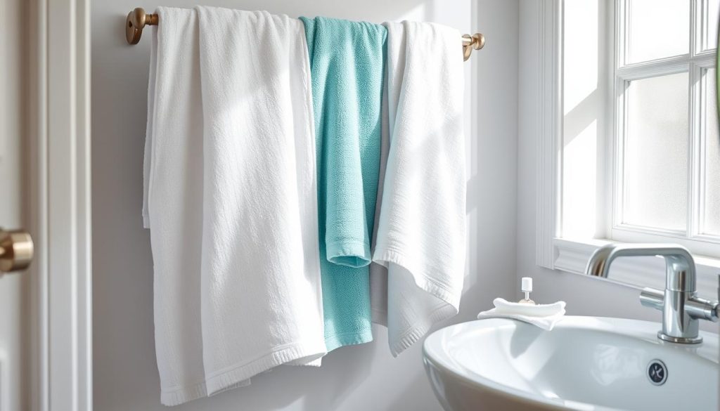 Towel colors impact on bathroom cleanliness