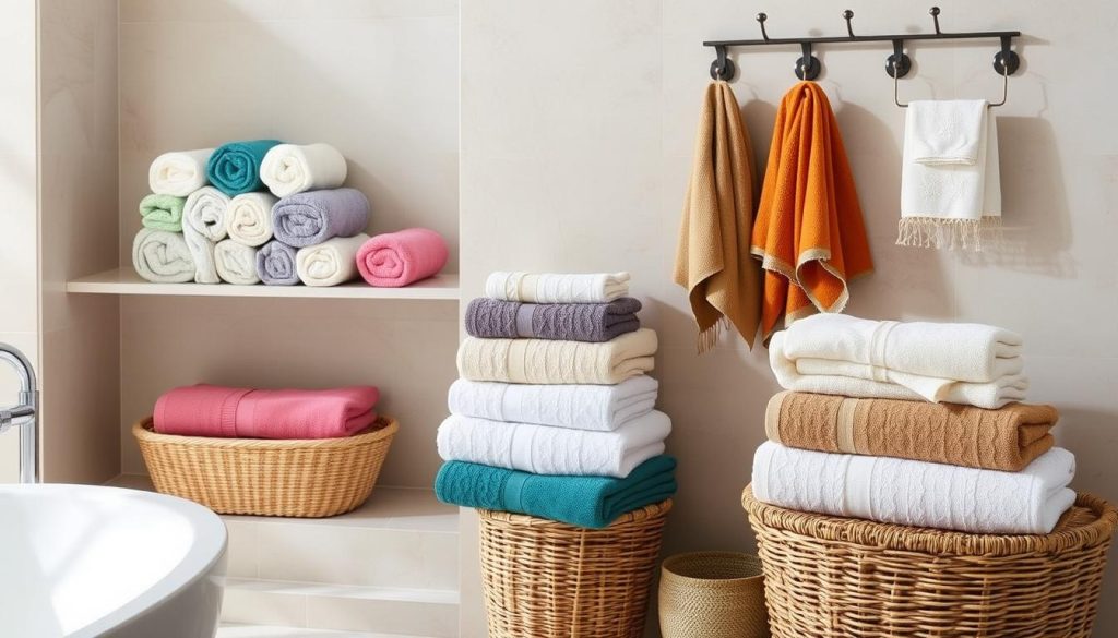 Towel display ideas for bathroom decor